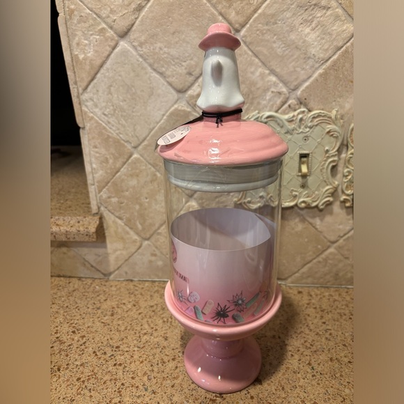 Cobwebs & Cauldrons Ghost with Cowboy Hat Glass Candy Jar - Picture 3 of 8